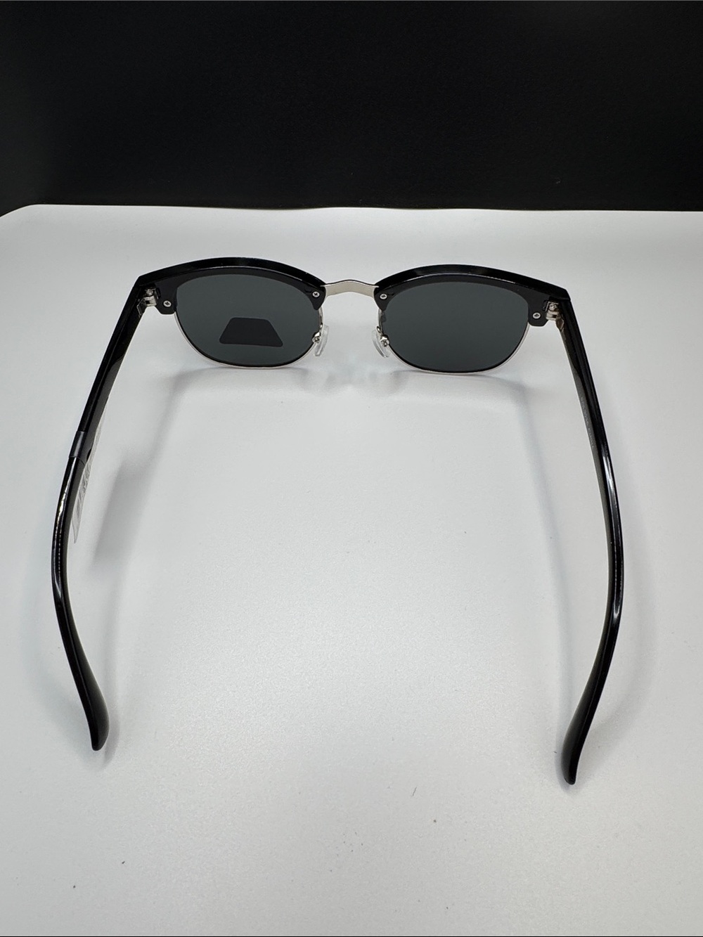 Classic Clubmaster-Style Polarized Sunglasses in Black - Picture 6 of 8
